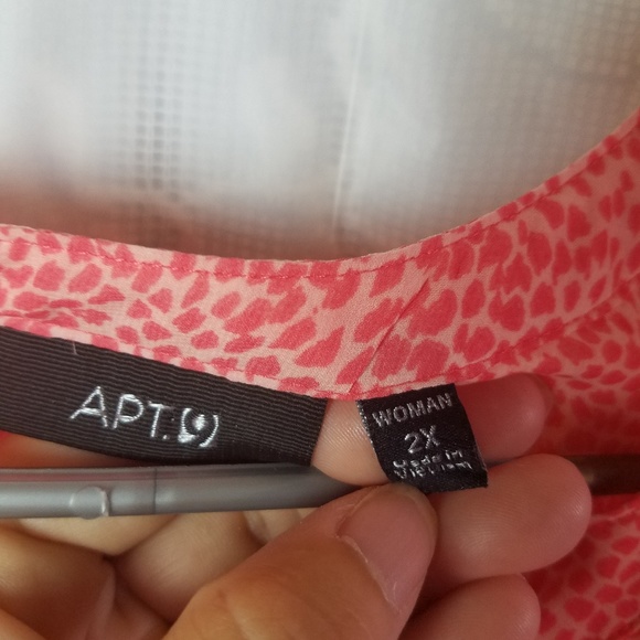 APT 9 pink sheer two-piece blouse set - Picture 6 of 8